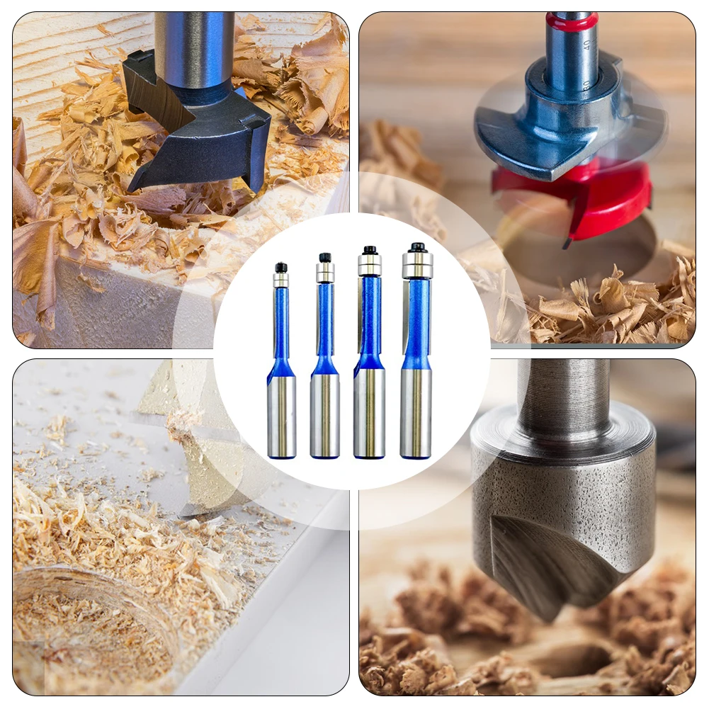 Biaxial Trimming Tool For Woodworking Sturdy Resistant Milling Cutter For Plastic Board