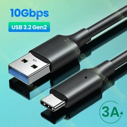 SuperSpeed kabel danych, 10Gbps USB 3.2 na USB typ C do SSD M2 obudowa NVME M2 3A szybkie ładowanie kabel typu C do Samsung Xiaomi