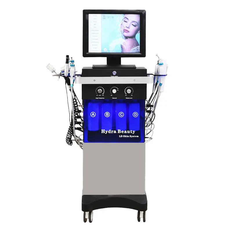 Hot Selling Oxygen Jet Super Bubble 15 In 1 Water Jet Peel Vacuum Blackhead Remover Oxygen Skin Aqua Hydrofacial Machine