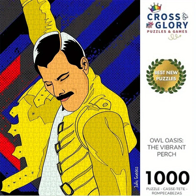 จิ๊กซอว์ภาพป๊อปอาร์ต เฟรดดี้ เมอร์คิวรี ฉากภาพเหมือน สำหรับผู้ใหญ่ ธีมดนตรี เกมเสริมสร้างสติปัญญา ของเล่นตกแต่งบ้านเพื่อการพักผ่อน