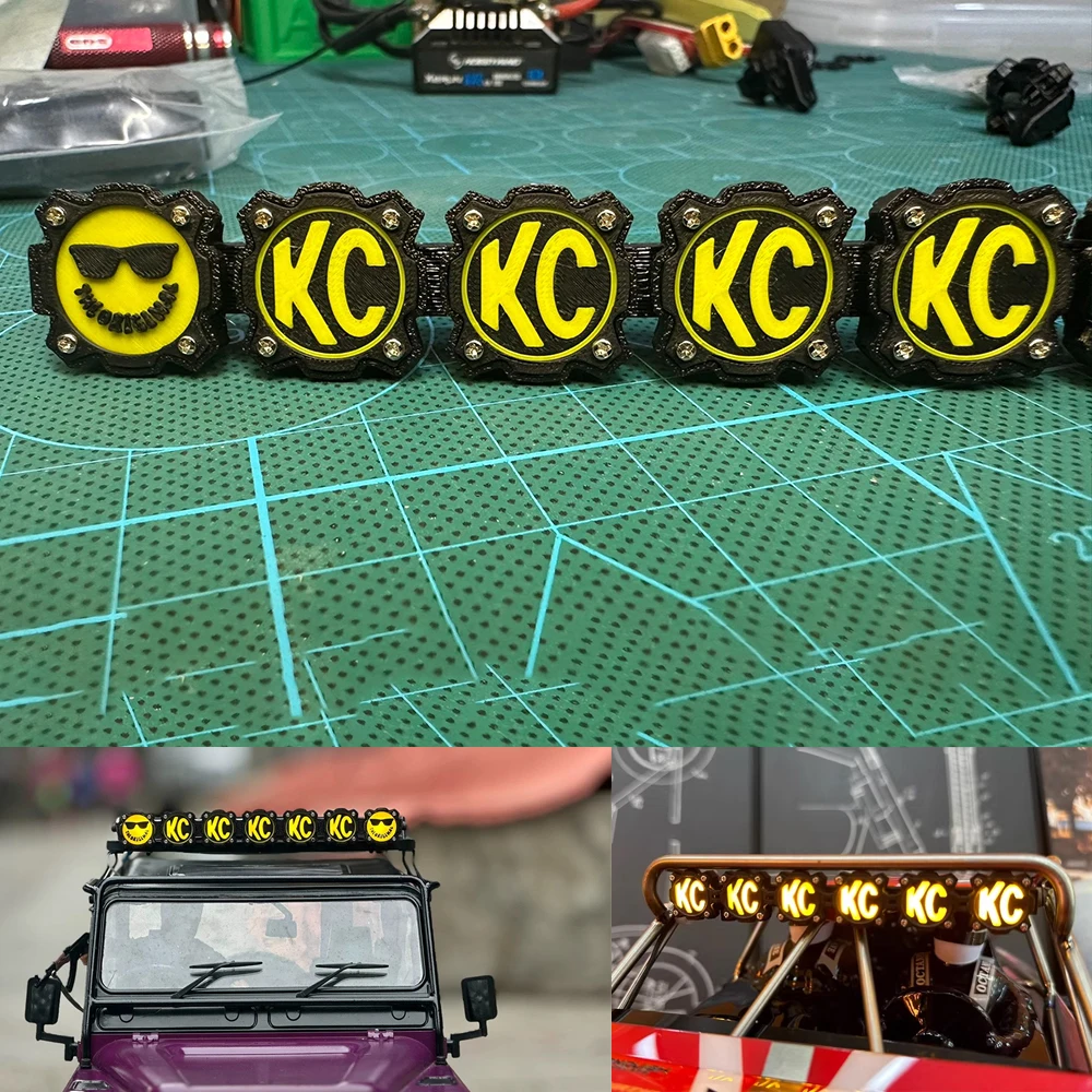 

RC Crawler Car LED Simulated Roof KC Light for 1/10 Traxxas TRX4 Defender AXIAL SCX10 90046 RC4WD D90 Sport Jeep Upgrade Parts