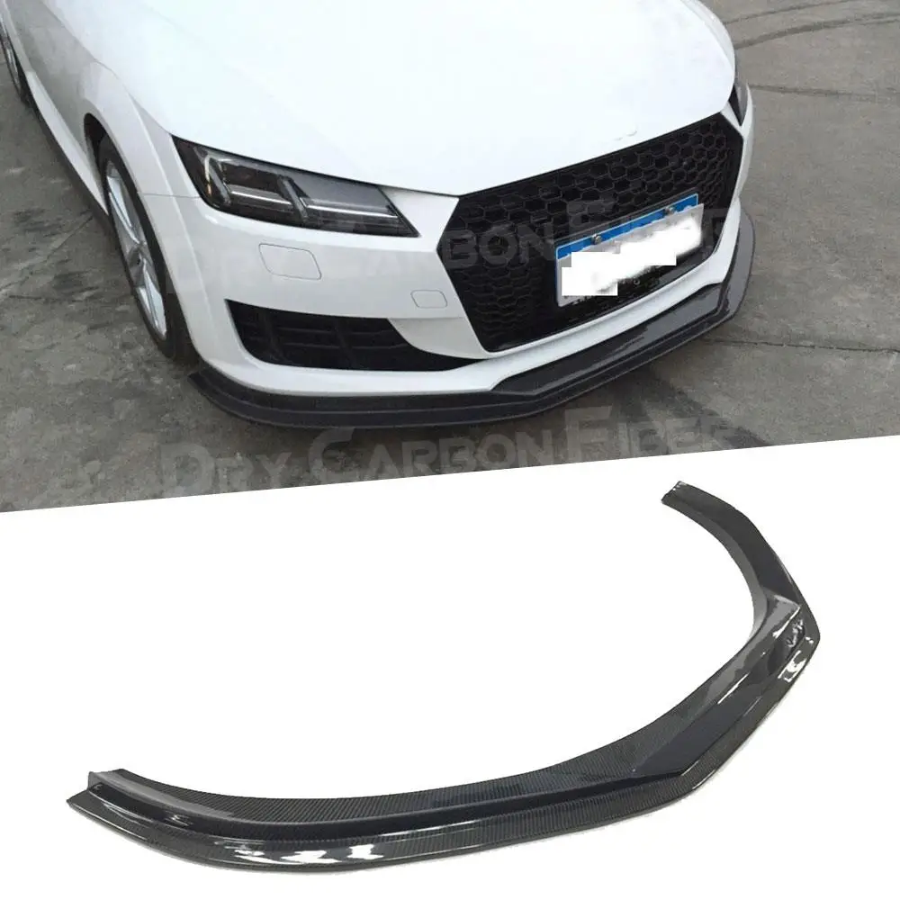 

Carbon Fiber Front Bumper Lip Spoiler For Audi TT TTS TTRS 2014-2017 BT Style Head Chin Guard Car Styling