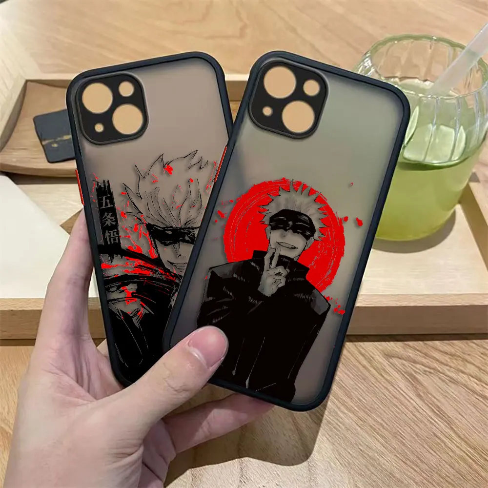 

Comics Black Jujutsu Kaisen Matte Phone Case For Xiaomi 10T 11 11T 12 12X 12S 12T F4 F5 M3 M4 X3 X4 X5 GT NFC PRO TPU Case Shell