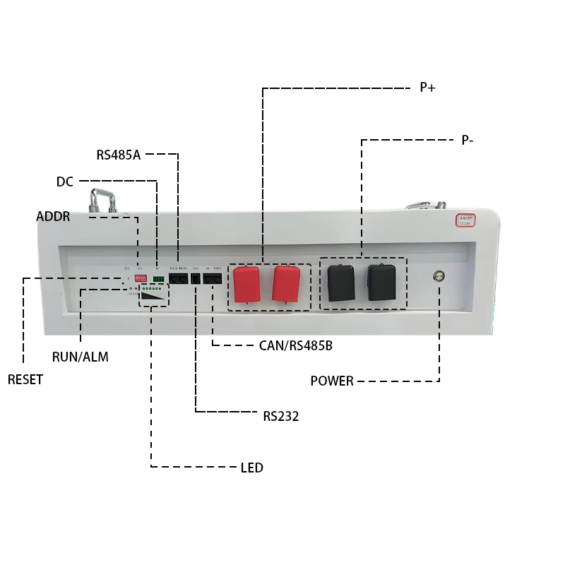 ZKDF Home Energy Storage System 51.2V100Ah LiFePO4 Battery CAN Communication Port Hybrid Grid Solar Power Station Wall-Mounted