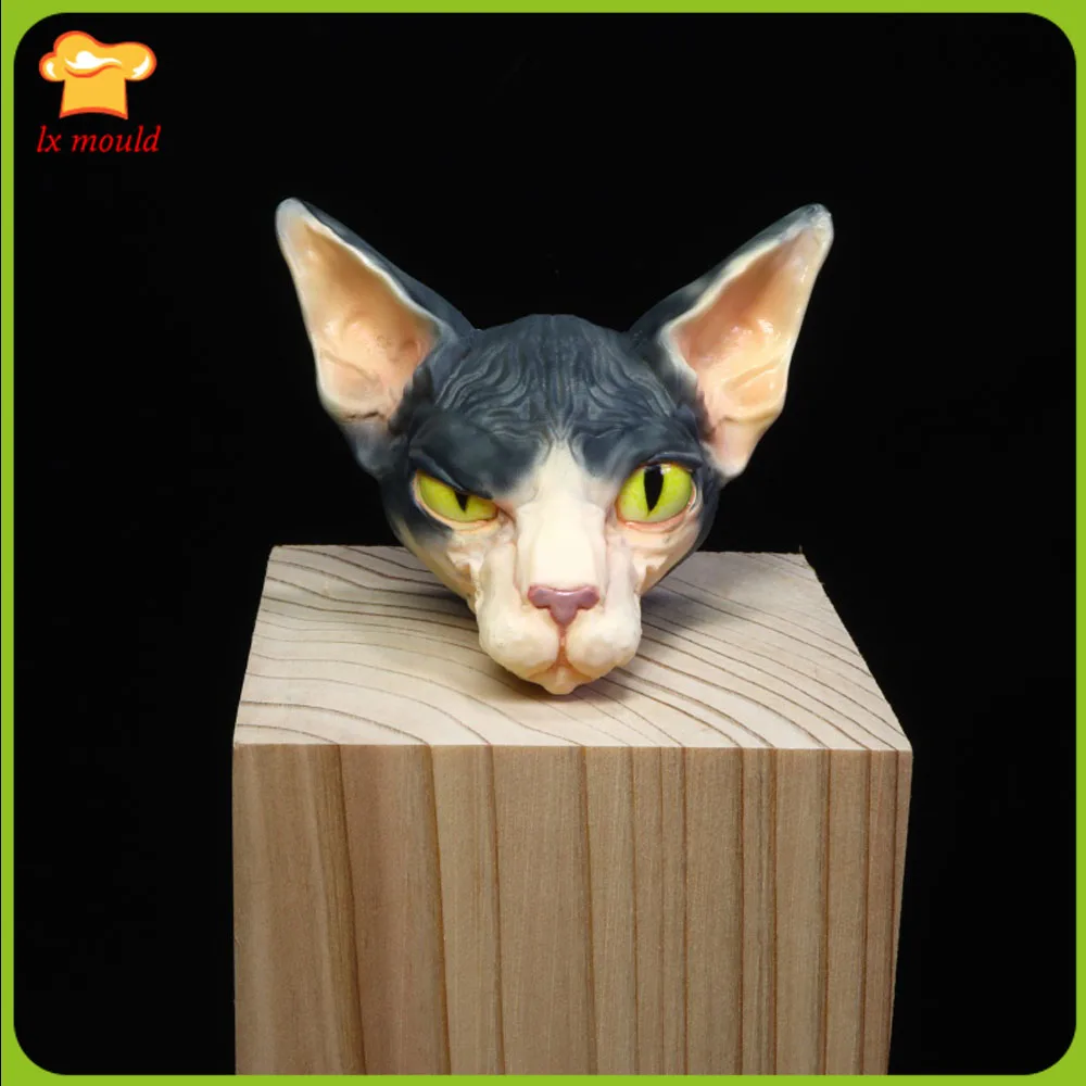 

Cat Head Mold Hairless Cat Silicone Moulds Soap Candle Resin Epoxy Mould DIY Craft Tool