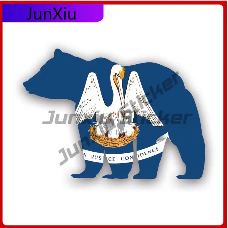 

Louisiana Bear Flag Sticker Uv Protected Outdoors Explore Camping Hiking Overlanding Rv La Car Sticker Vinyl Decal Waterproof