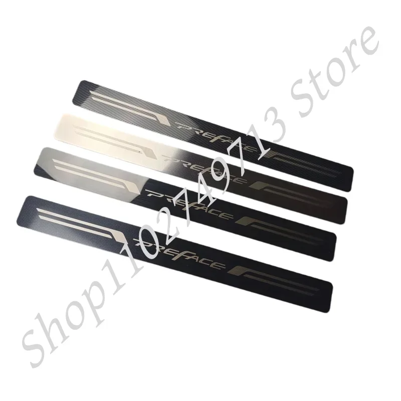 ABS Car Styling For GEELY New Preface GL GF 2024 Auto Door Sill Pedal Accessories Car Sticker Trim