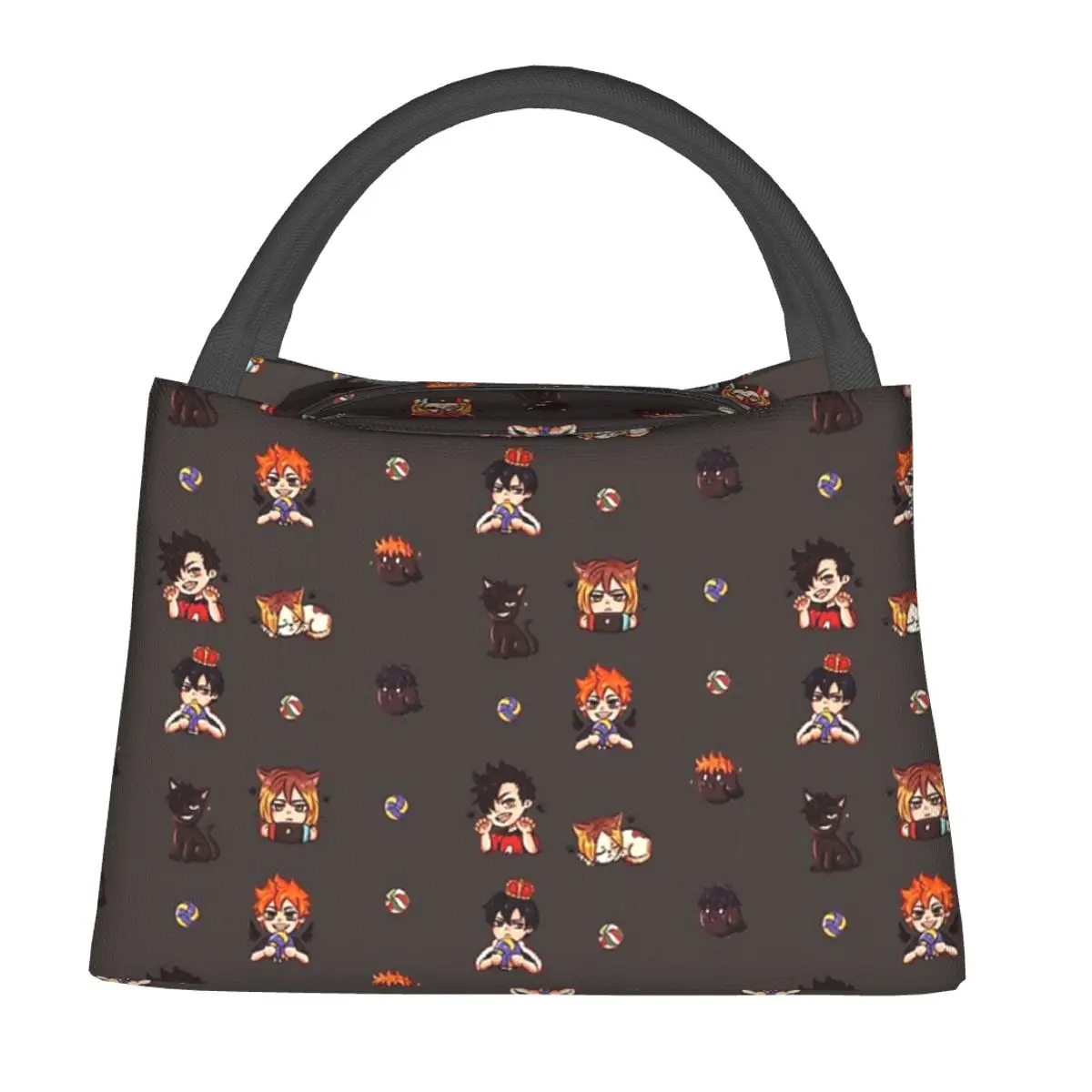 ¡Tema Haikyuu! Bolsas de almuerzo con aislamiento Bento Box para mujer, bolso de almuerzo portátil a prueba de fugas, bolsas de Picnic, bolsa térmica más fresca para oficina