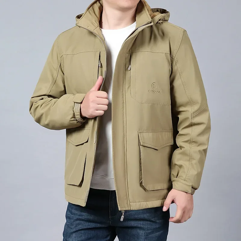 

Winter New Men's Thick and Loose Oversized Middle-aged Cold and Warm Cotton Jacket