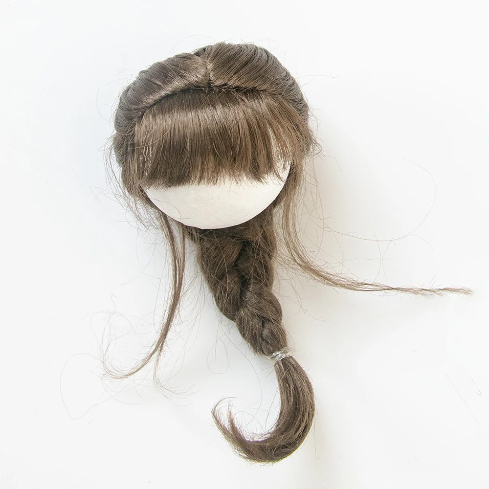 New 1/8 Bjd hair doll accessories Soft synthetic mohair single ponytail twist braid Bjd Wig SD  BJD Doll hair OB11 hair