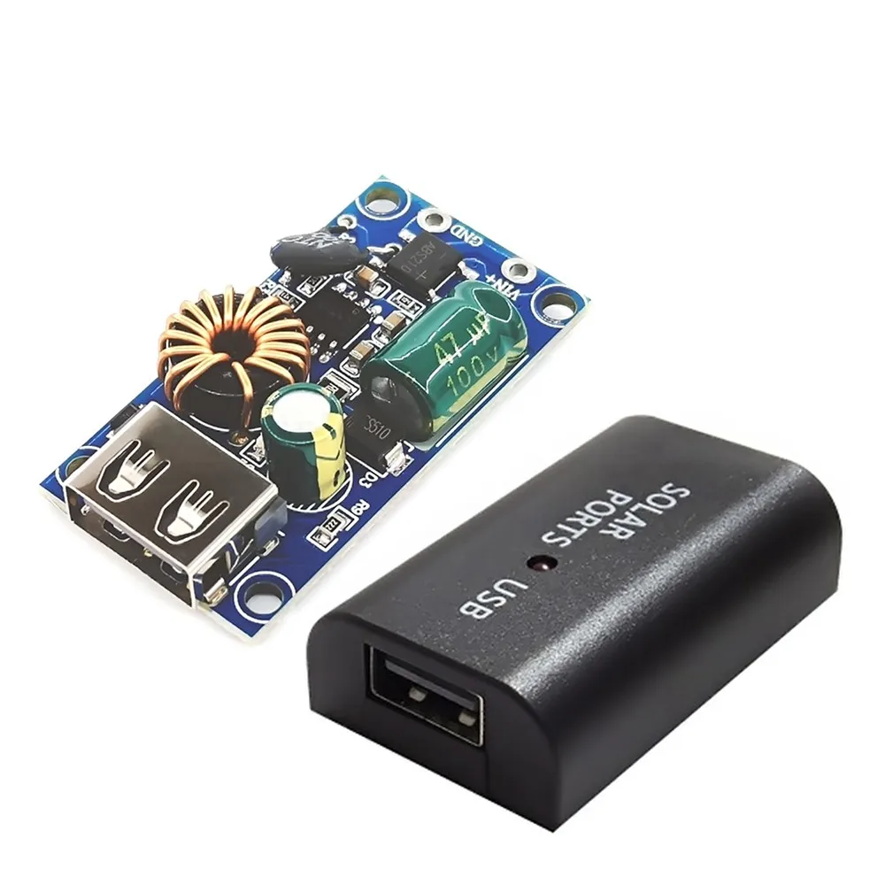 USB Mobile Phone Quick Charge Adapter 9-85V To 5V/12V 2A Step Down Buck Boost Module With Thermal Induction Protection