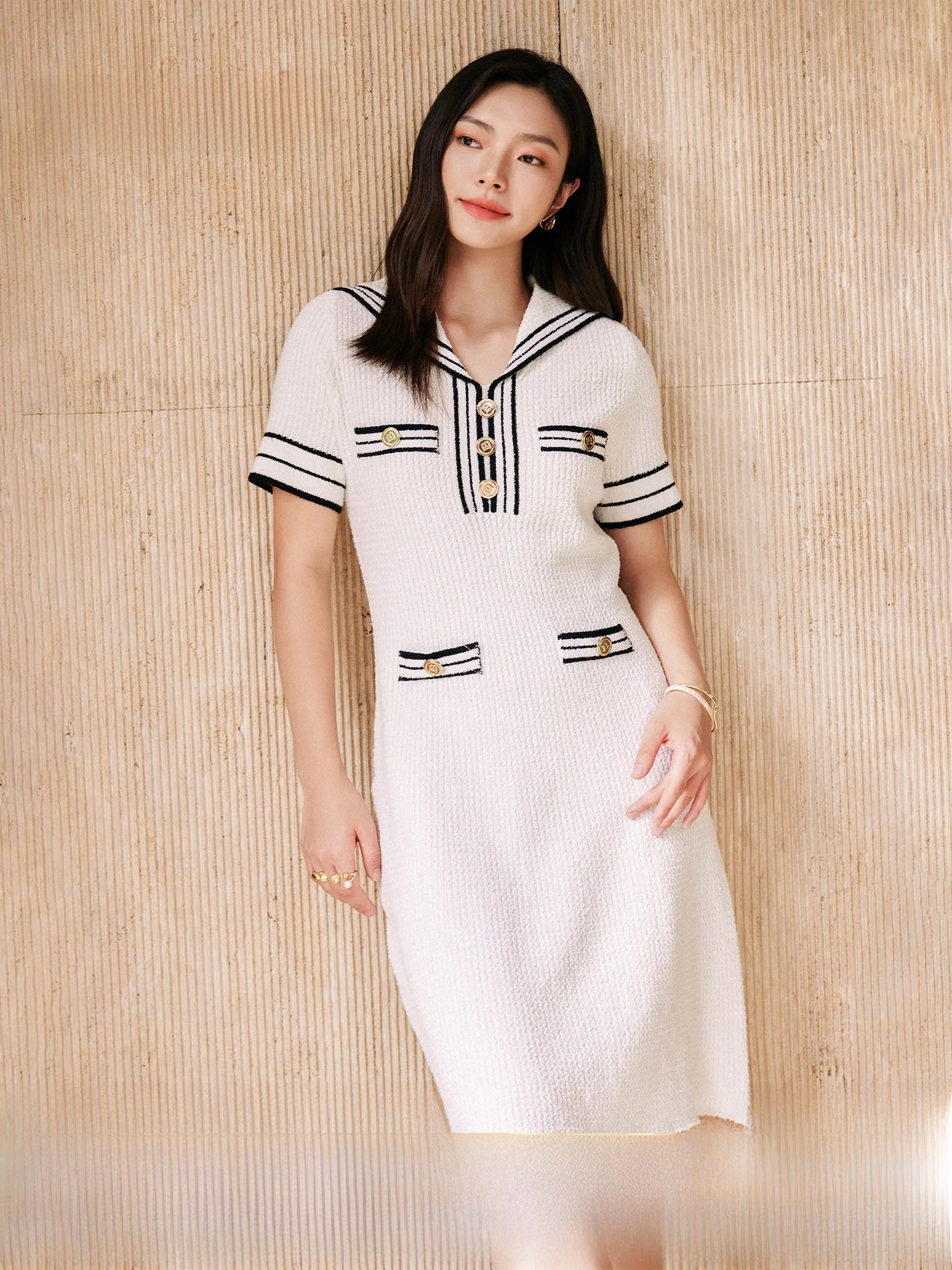 

Комплект Plusmall Nautical Girl: Длинный вельветовый хлопковый вязаный топ большого размера с воротником-стойкой и брюки, модная женская осенняя одежда