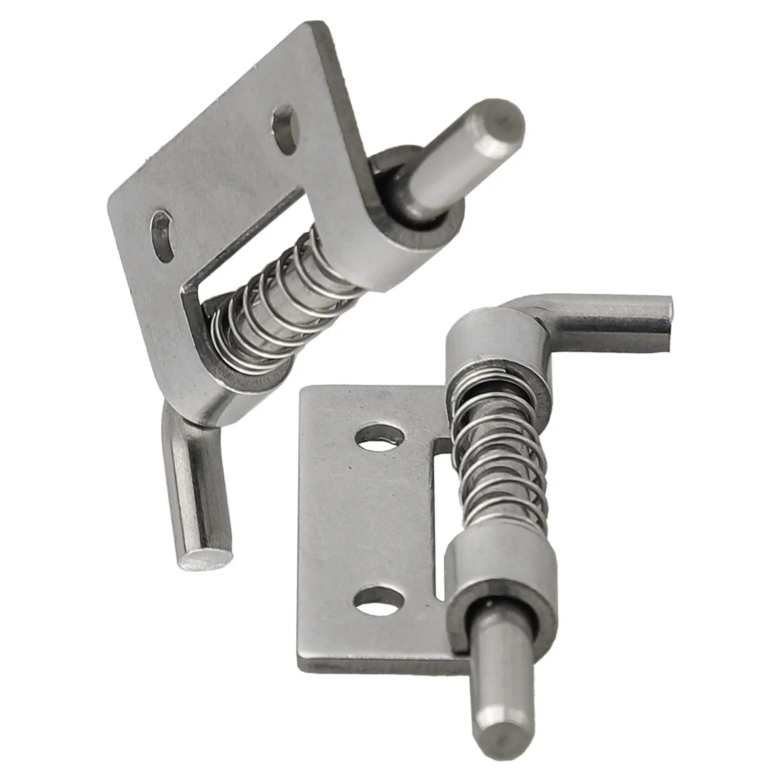 2pcs Spring Loaded Latches 304 Stainless Steel Security Bolt Hasp Staple Gate Safety Lock Latch Silver Hardware