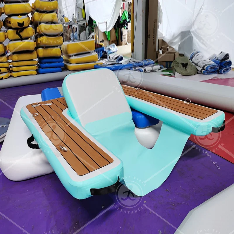 Friendly Packable Portable Towable Inflatable Pool Float Lounge Chair Water Hammock Inflatable Hangout Floating Chair