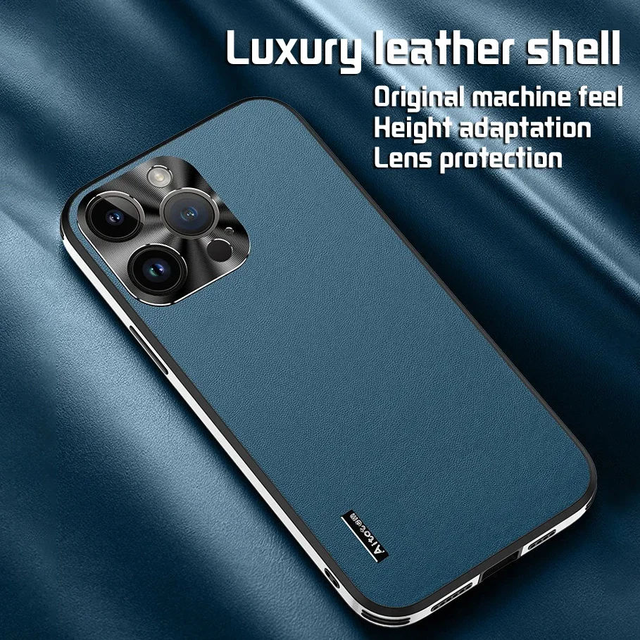 Capa protetora de lente completa para iphone 11 12 13 14 15 16 pro max 14 15 16 plus capa de couro macio à prova de choque capa traseira capa de telefone