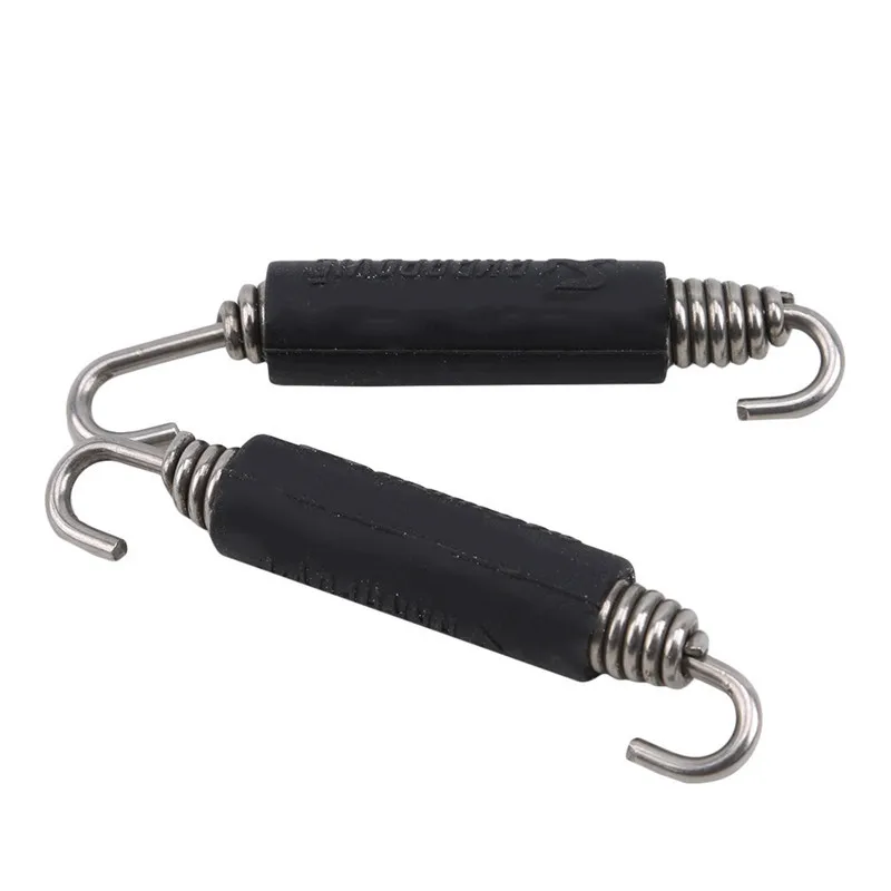 2PCS Stainless Steel Universal Motorcycle Muffler Exhaust Springs Hooks Front Middle Link Pipe Exhaust Connect Spring Yoshimura
