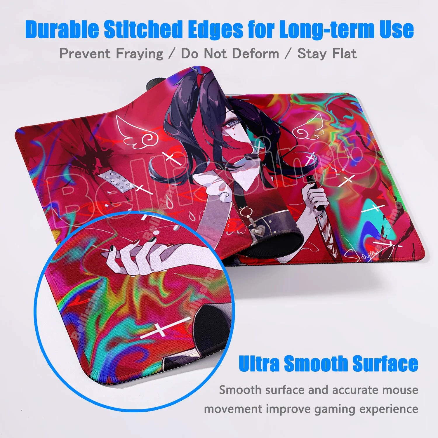 Anime NEEDY GIRL OVERDOSE Natural Rubber Mouse pad Gaming XXL PC Accessory Mousepad Keyboard Carpet Decorate desktop Desktop Mat