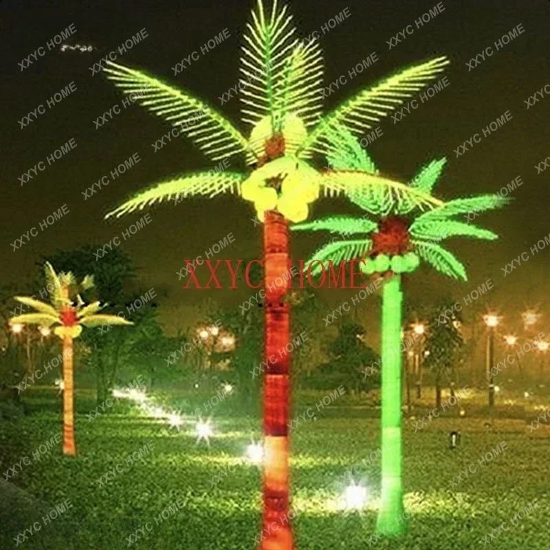 Toprex Holiday Decoration Lighting Large Outdoor Waterproof Luminous Decorative Palm Coconut Led Tree Light