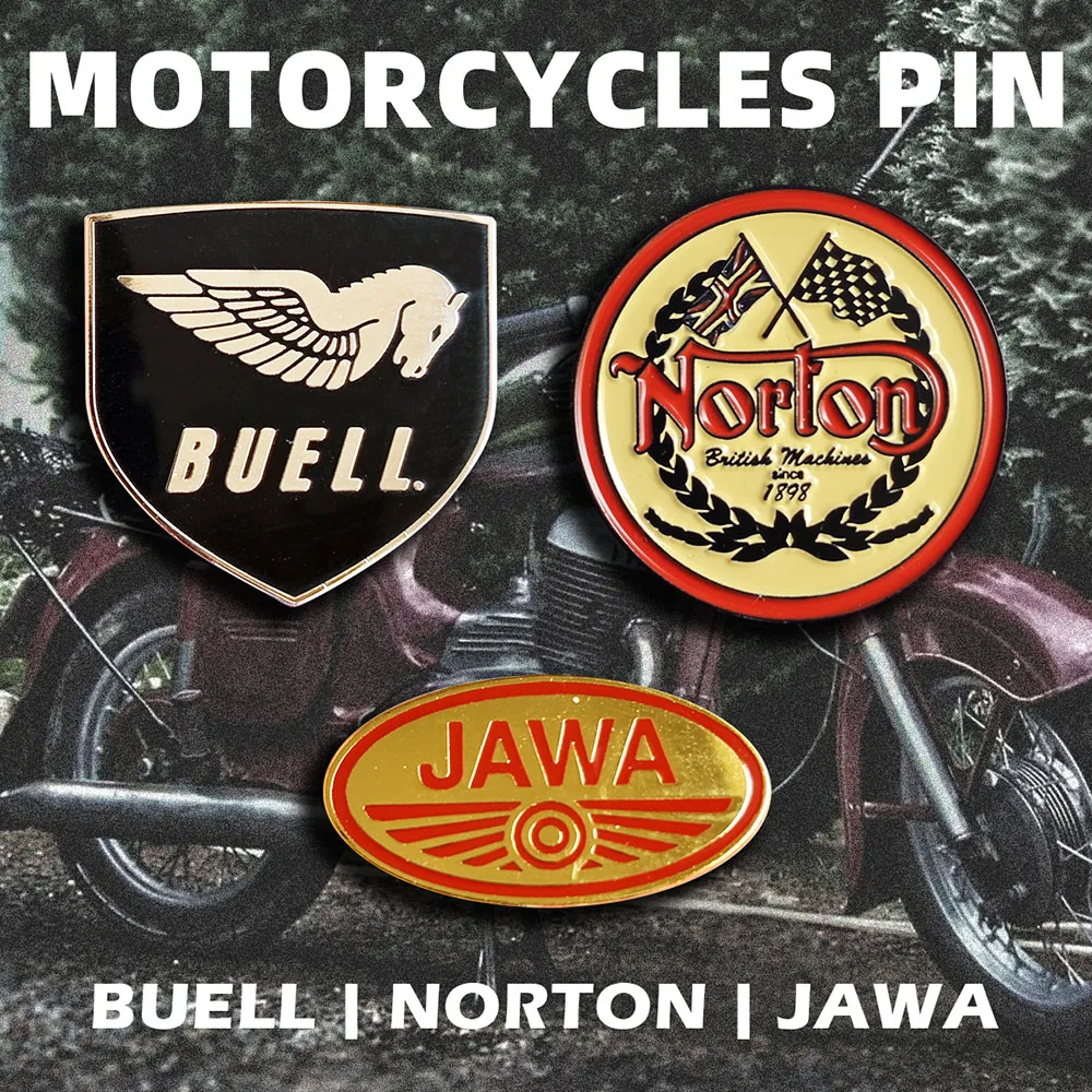 Motorcycle Company Logo Enamel Badge Motorcyclist Brooch Jewelry Clothing Backpack Accessory Commemorative Gift