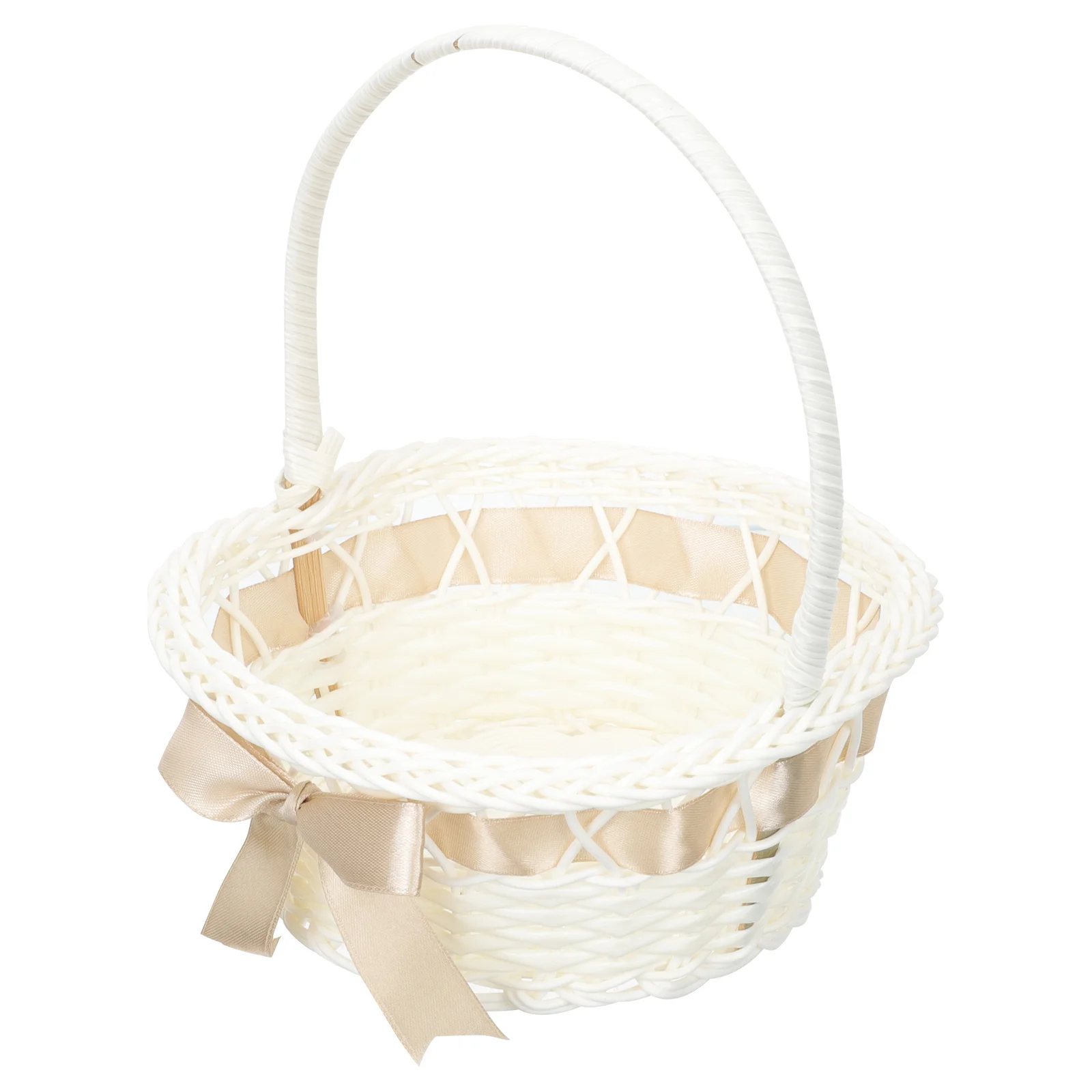 Basket Flower Woven Wedding Baskets Wicker Storage Rattan Willow Picnic Girl Arrangement Organizer Planter Vase Easter