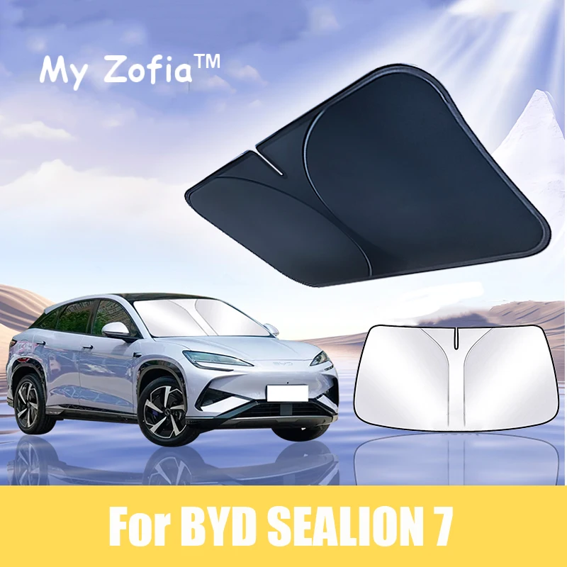 

For BYD Sealion 7 Sea Lion 07 EV 2024 2025 2026 2027 Car Windshield Sunshade Cover Anti UV Protection Auto Parts