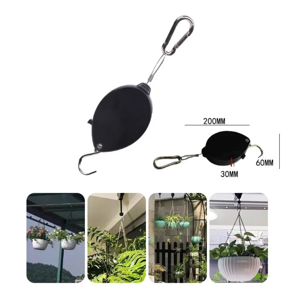 

Новый выдвижной шкив для растений, регулируемый 1,6 м, выдвижная вешалка из нержавеющей стали, веревка, корзина для цветов, крючок, клетка для птиц