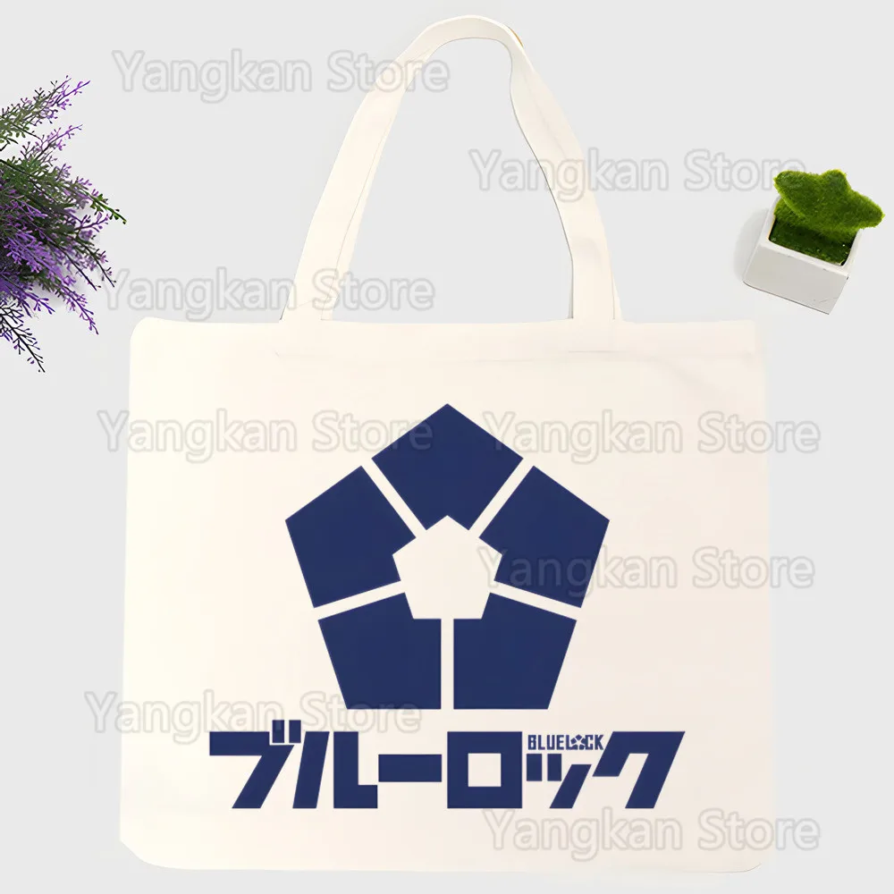 

Blue Lock Japan Anime Shopping Bag Women Handbag Shoulder Bag Ladies Shopper Canvas Commute Large Capacity School Tote Bag