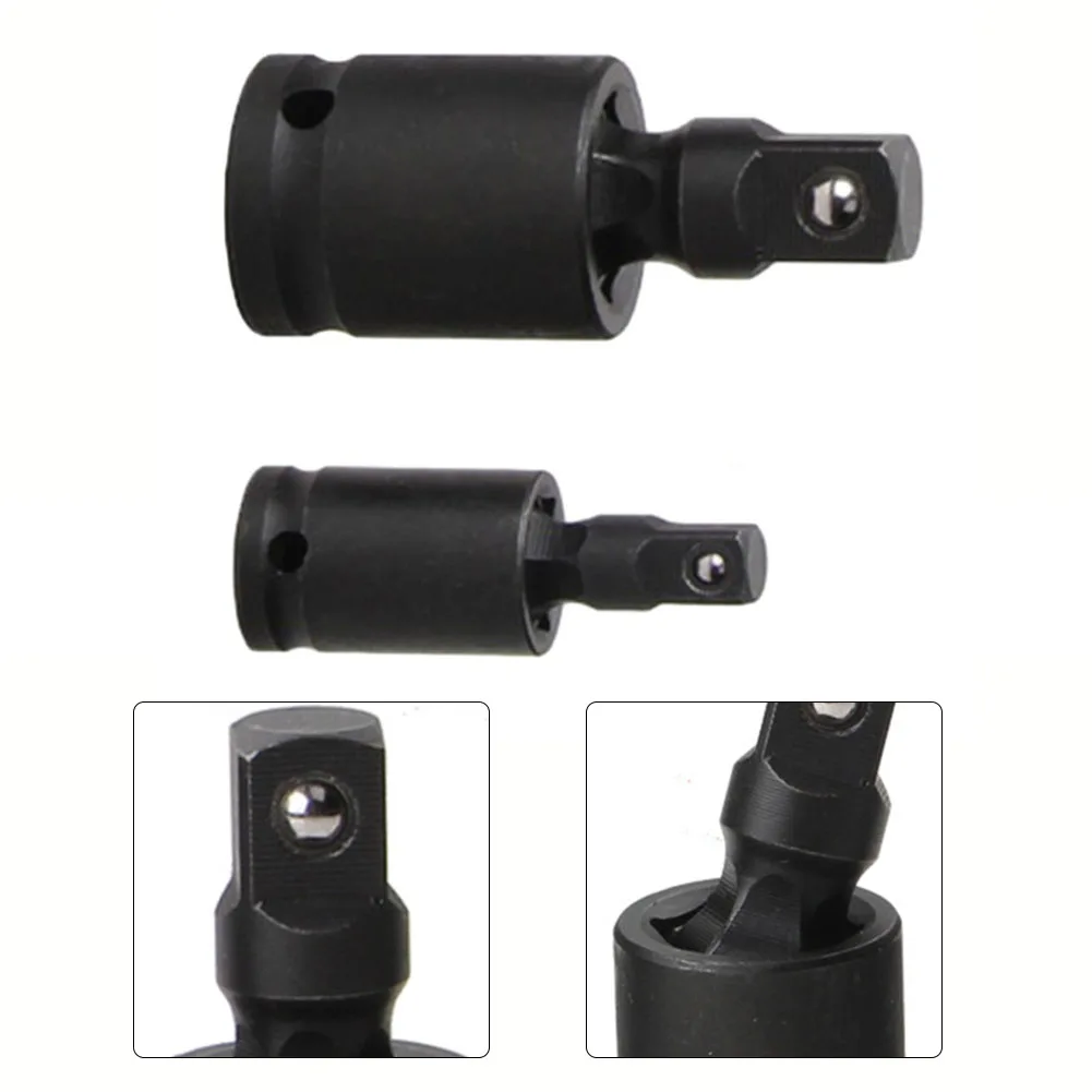 1pcs 1/4 3/8inch 360Degree Joint Socket Adapter Extension Electric Wrench Adapter Pneumatic Swivel Joint Socket Tools