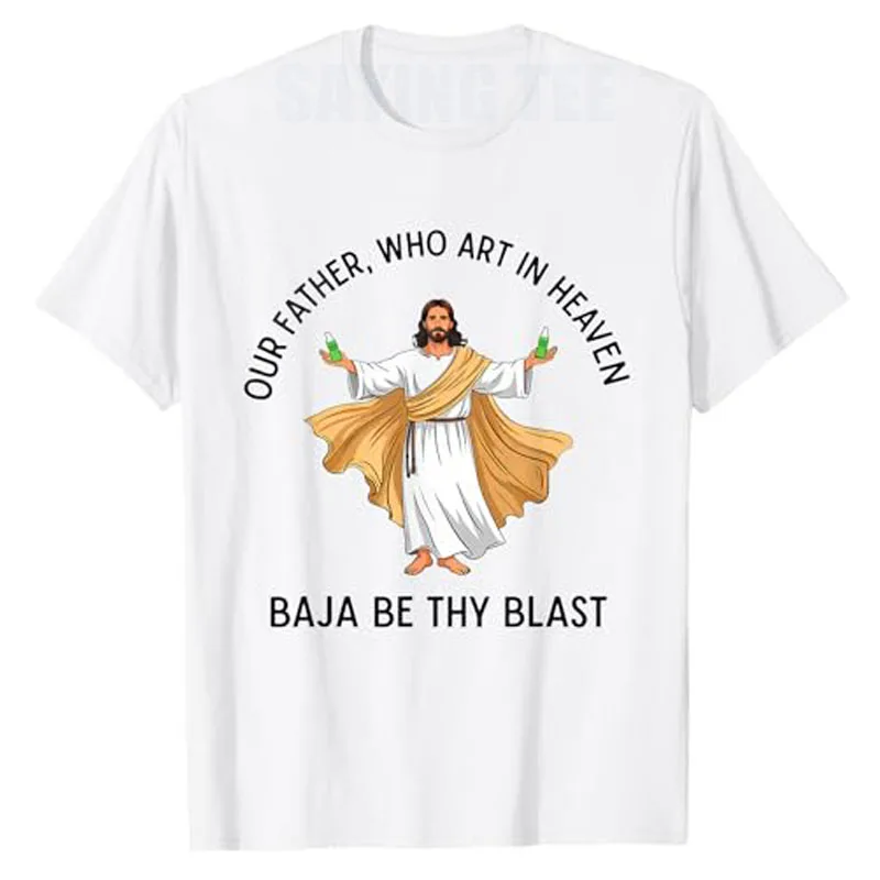 

Футболка Y2K с юмористическим принтом «Наше отче, Ты есть, кто Ты есть, и на Тебе надлежит быть», с изображением Иисуса Христа, приносящего благословение, забавная футболка с надписью, оригинальный подарок
