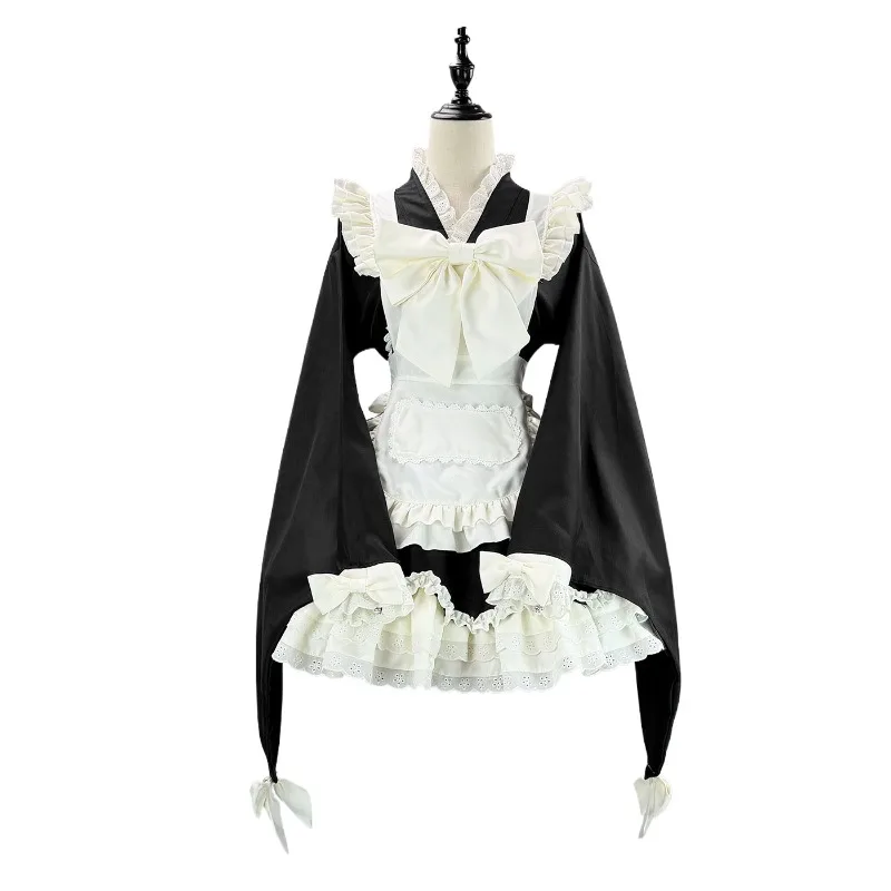 costume-de-cosplay-japonais-robe-de-femme-de-chambre-mignonne-a-col-en-v-et-manches-evasees-avec-nœud-tenue-de-jeu-de-role-pour-adultes-pour-soirees-a-theme