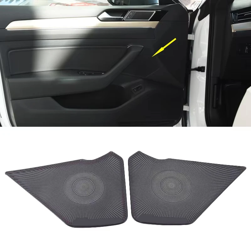 For VW Volkswagen Arteon 2017 2018 2019 2020 Car Door Loudspeaker Sound Chrome Speaker Cover Trim Frame Sticker Interior