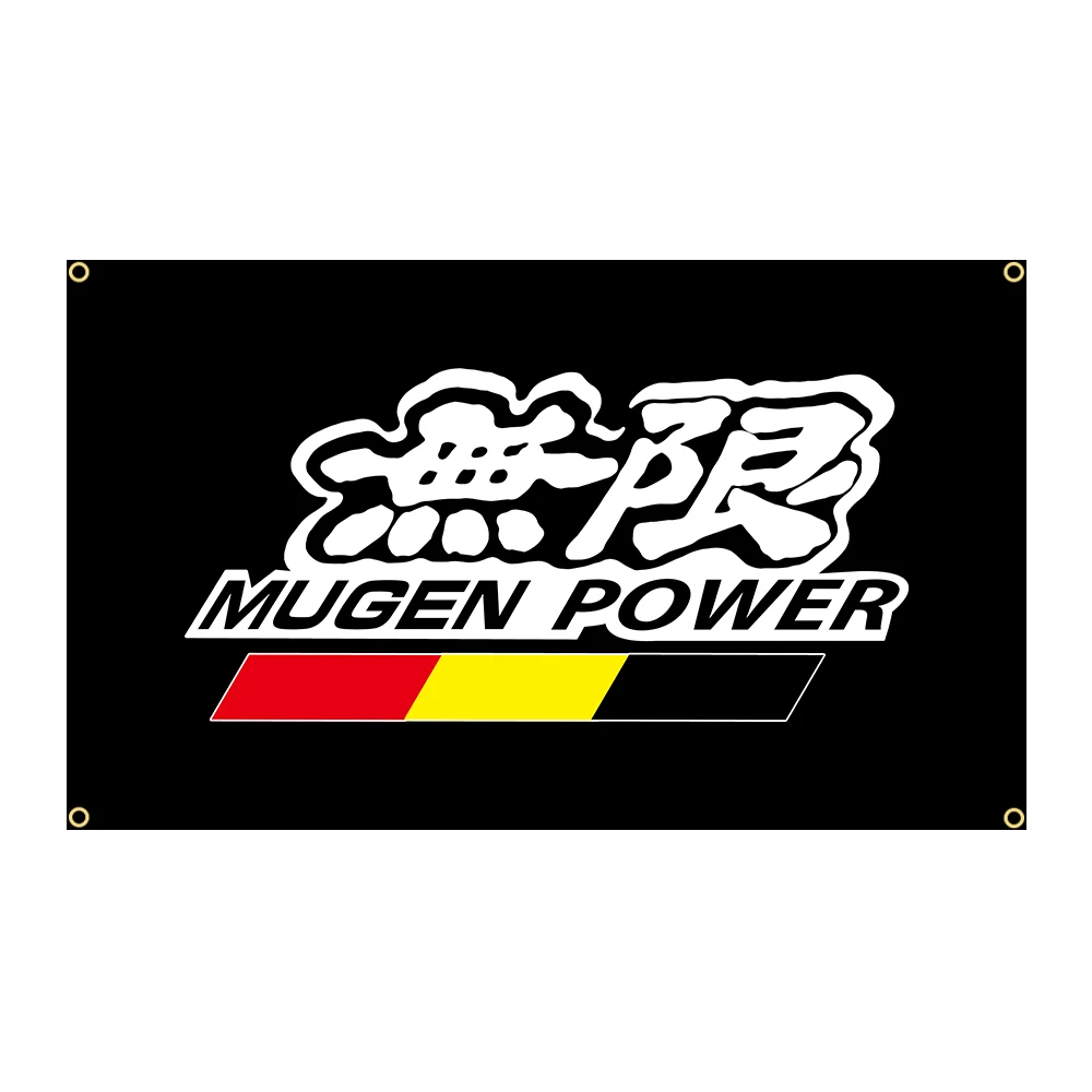 90x150cm Mugen Power Racing Car Flag Polyester Printed Garage or Outdoor Decoration Banner Tapestry