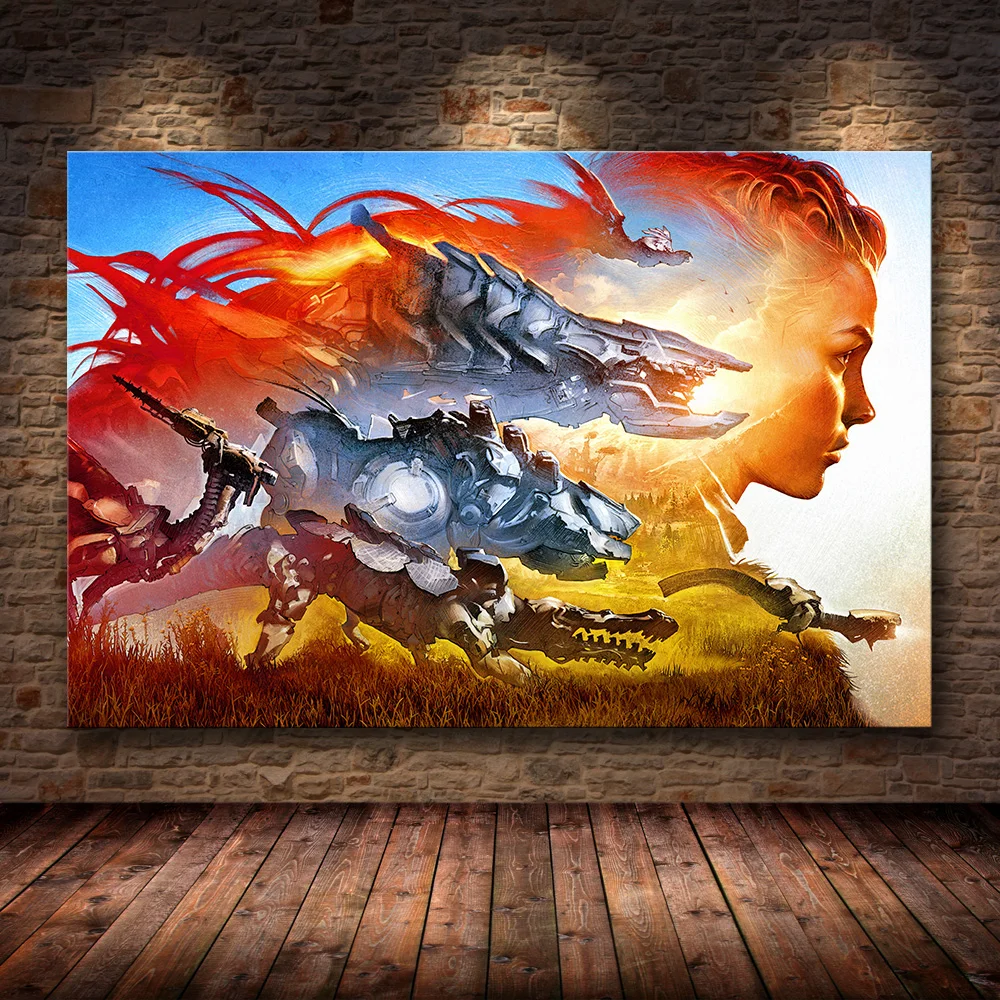 Horizon Zero Dawn Game Poster Artwork Posters and Prints Wall art Decorative Picture Canvas Painting For Living Room Home Decor