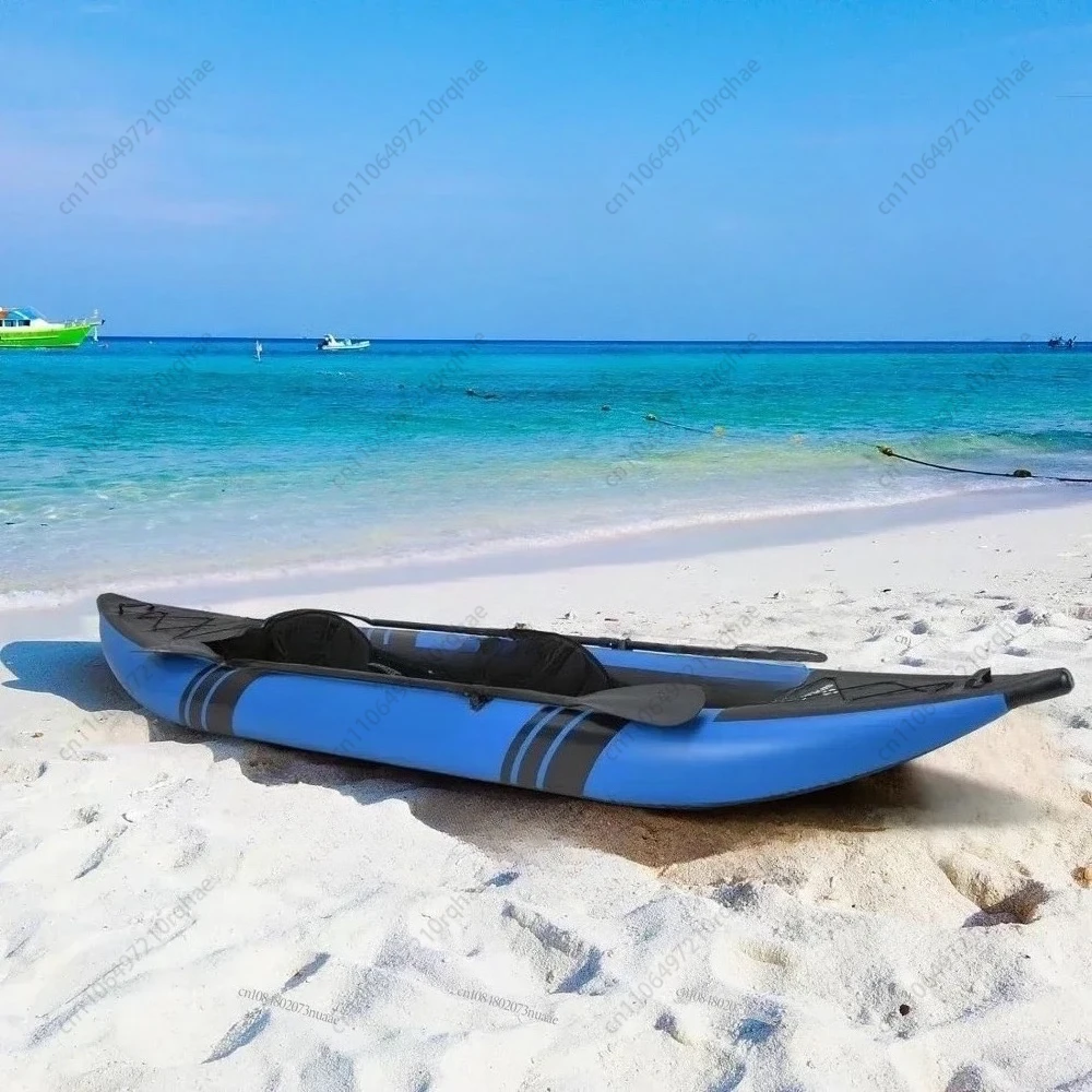 

Inflatable Kayak Seats with 2 Aluminum Paddles, Cushions, 2 Double Paddles