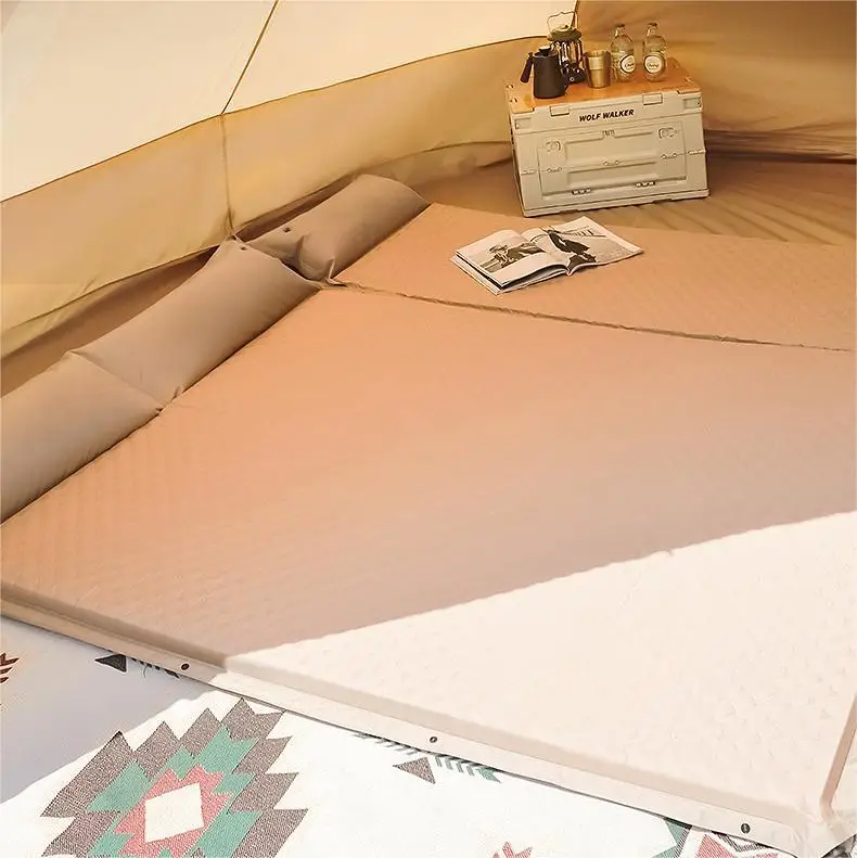 Automatic Inflatable Airbed for One Person Ergonomic Design Build-in Pump Self Inflating Air Mattress