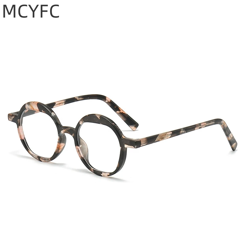 

MCYFC Retro TR90 Material Glasses Frame for Women and Men Oval Pink Green Anti Blue Light Eyeglasses Frames Full Rime Glasses