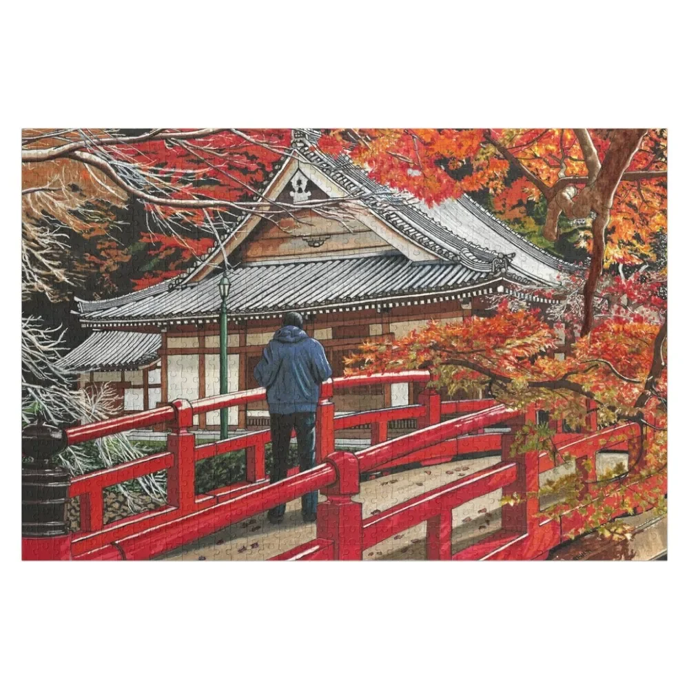 

Japanese Buddhist temple in Autumn Jigsaw Puzzle Custom Wooden Gift Woods For Adults Game Children Puzzle
