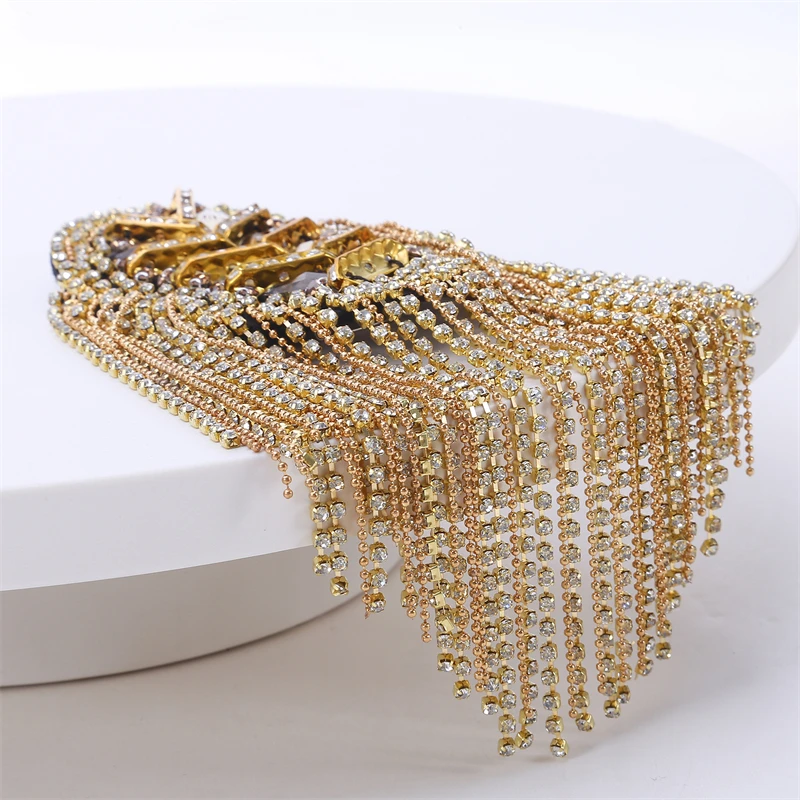 태슬 에이포렛 라인스톤 숄더 보드 코스튬 숄더 배지 장식 숄더 마크 프린지 에이포렛 배지 고급 패션 신상품