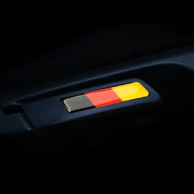 Fit Germany Flag Badge Emblem Car Lift Wrench Handle Seat Insert Cover 3D Sticker For Volkswagen VW Golf 5 6 MK5 MK6 GTI Styling