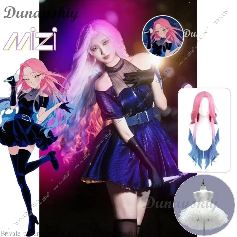 الغريبة كوس ميزي شعر مستعار تأثيري صخب فستان امرأة الكبار طفل دور اللعب المرحلة زي الزي اليومي هالوين Partyx ؛ 3 ، d'6.r ؛ 8'w ،