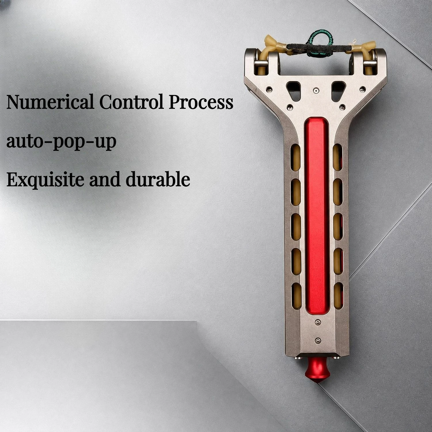 CNC Aluminum Alloy Automatic S lingshot Tool，Comes with A Magazine and Elastic Band Tool Parts
