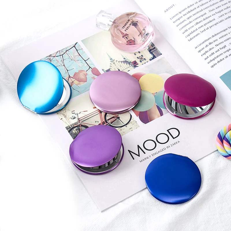 

Mini Compact Makeup Mirror Handheld Small Round Foldable Mirror Portable Pocket Magnifying Vanity Mirrors Women Make Up Tools