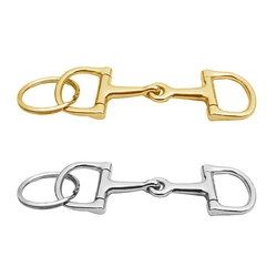 D-Shaped Snaffle Keychain Durable Silver D Zine-Alloy Horse Snaffle Bits Key Chain Decoration Gift For Men Women