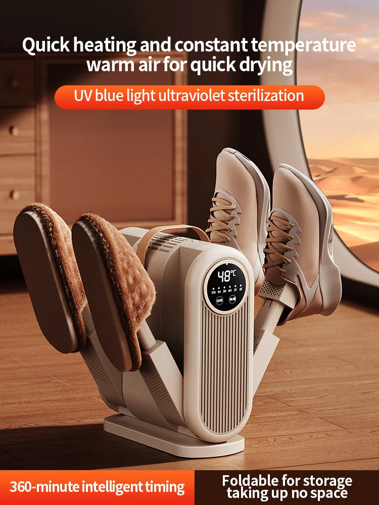 Sèche-chaussures électrique pliable, contrôle de synchronisation, chauffe-chaussures domestique, chauffage Portable pour chaussettes et bottes