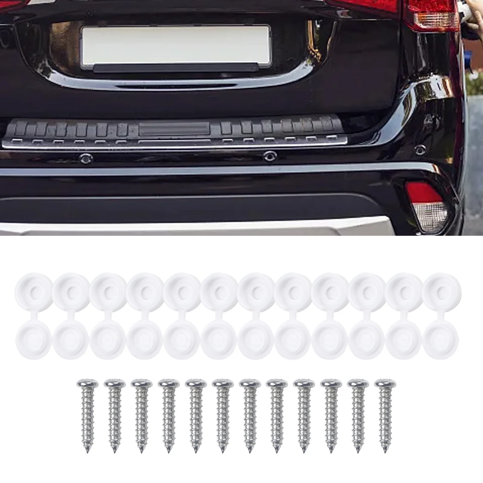 Practical Screws And Covers License Plate Cap Screws And Covers License Plate Cap White Yellow Black Decorative