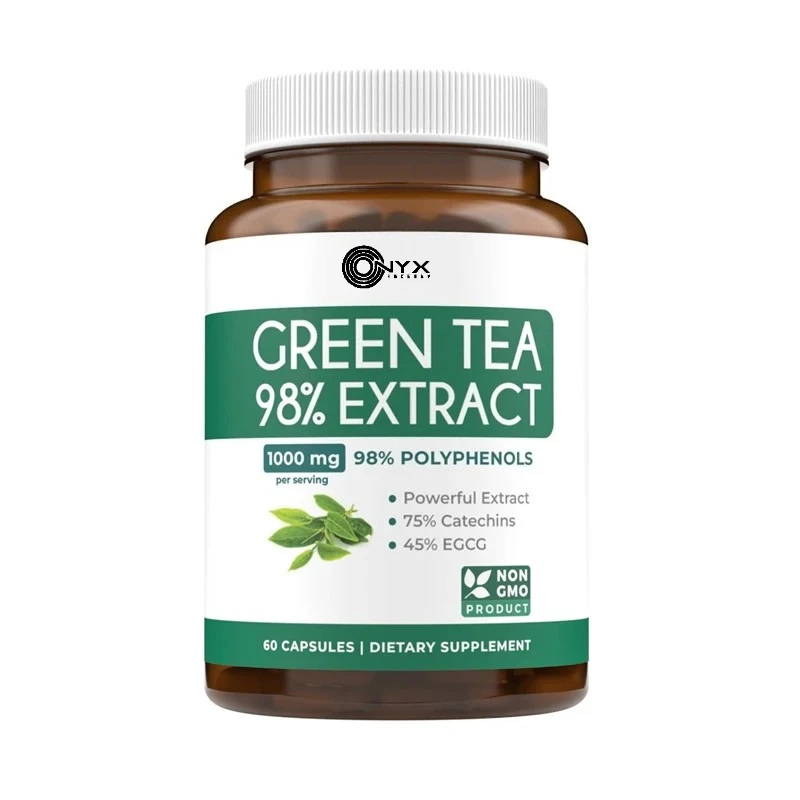 

EGCG Green Tea Extract Capsules - Rich in antioxidant formula, 500mg per capsule - Non GMO