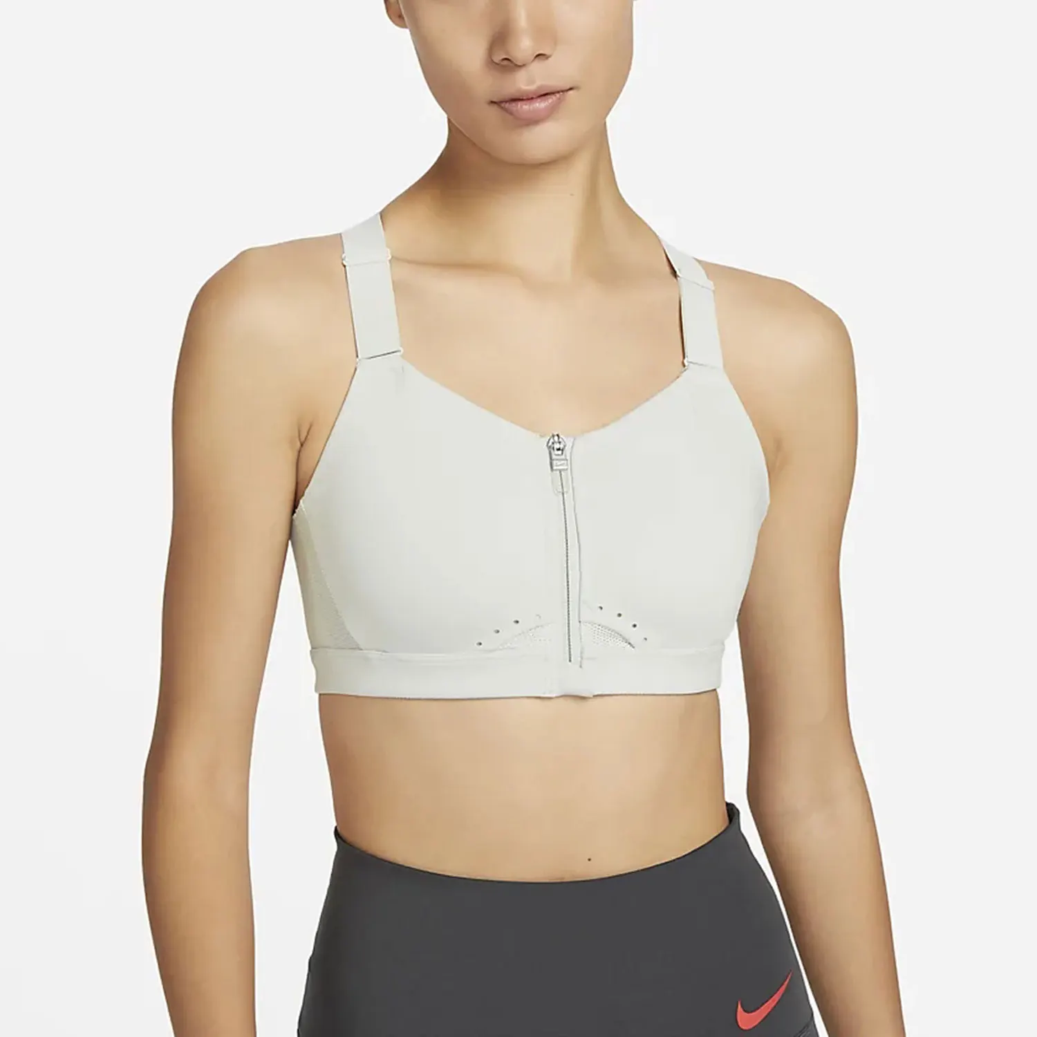 Nike Authentic Spring New Women's Front Zipper Sports Training Underwear DD0437-034