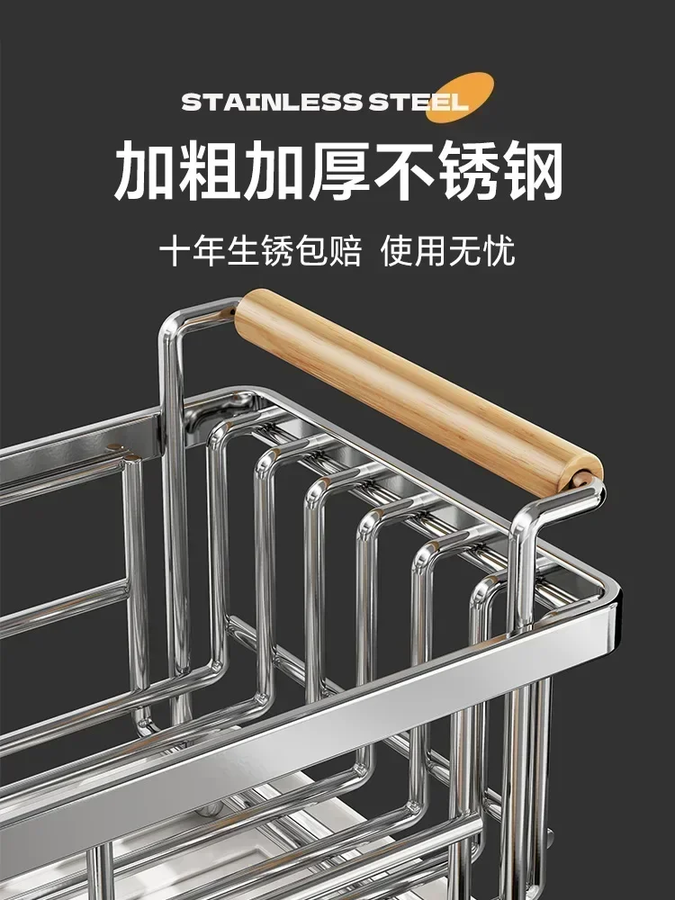 Shuaishi-Stainless Steel Bowl Rack, Kitchen Storage Rack, Countertop, Household Single-Layer Drain Bowl and Plate Rack