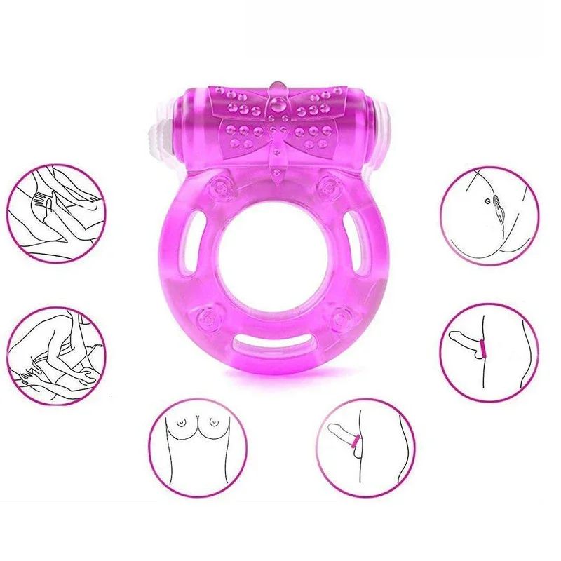 UNMZ Cock Ring Vibrator Penis Vibrator Clitoral Stimulator Strong Erection Delay Ring Erection Auxiliary Products Male Sex Toys