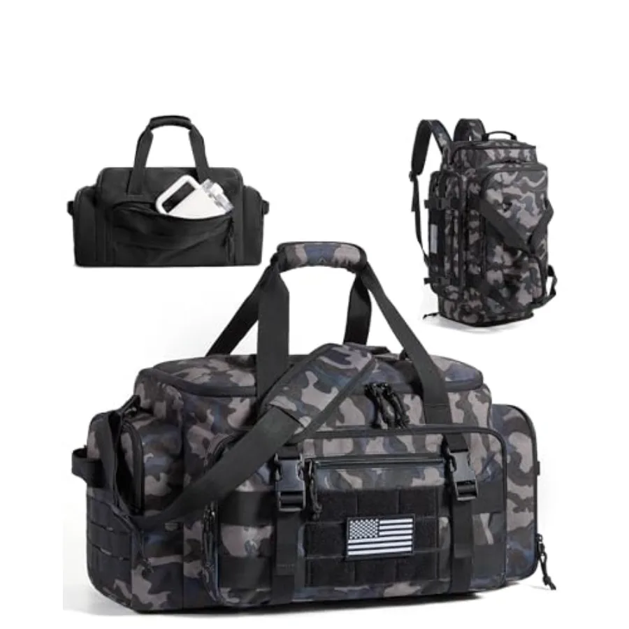 

4-IN-1 Gym Bag for Women Men TSA Lightweight Duffle Bag for Travel with Shoe Compartment and Wet Pocket 22L/30L/38L Tactical Ba